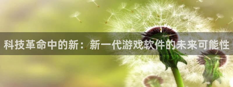 杏宇娱乐登录官网网址是什么：科技革命中的新：新一代游戏软件的